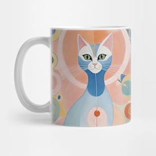 Hilma af Klint's Feline Fantasia: Abstract Cat Celebration Mug